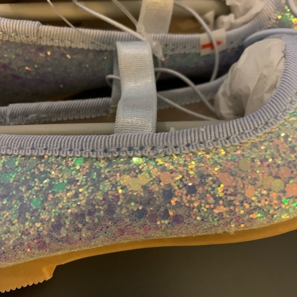 Cat & Jack Toddler Girls Lily Glitter Slip On Ballet Flats Purple Size 6 - Picture 10 of 12